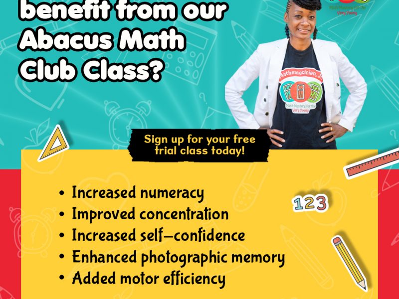Abacus Math Club~ Early math master for children starting at age 4